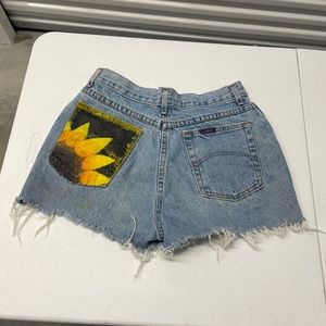 Hand painted vintage shorts